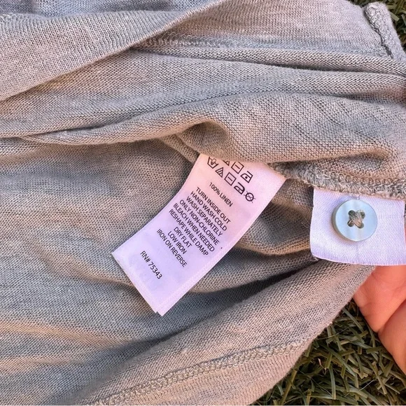 Christian LaCroix Men’s 100% Linen Polo Shirt Lightweight Quiet Lux Minimalist L - Picture 7 of 8